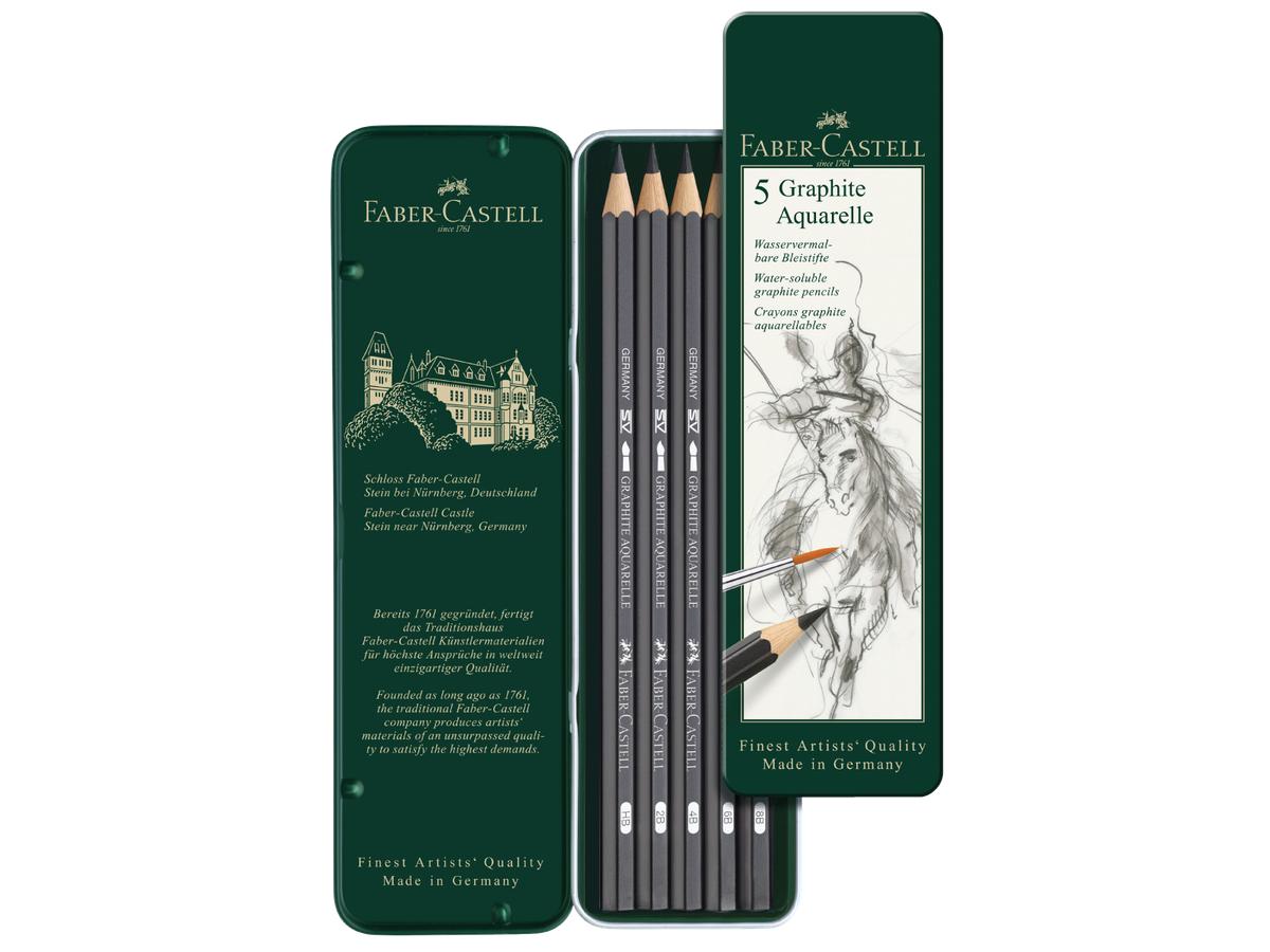 FABER-CASTELL GRAPHITE SET AQUARELL STIFTE 5 STÜCK FC-117805 1