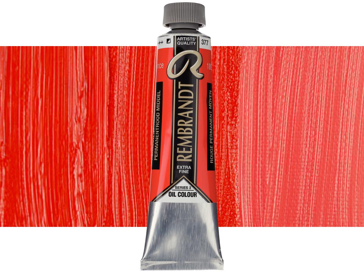 TALENS REMBRANDT ÖLFARBE 40ML PERMANENTROT MITTEL 377 1