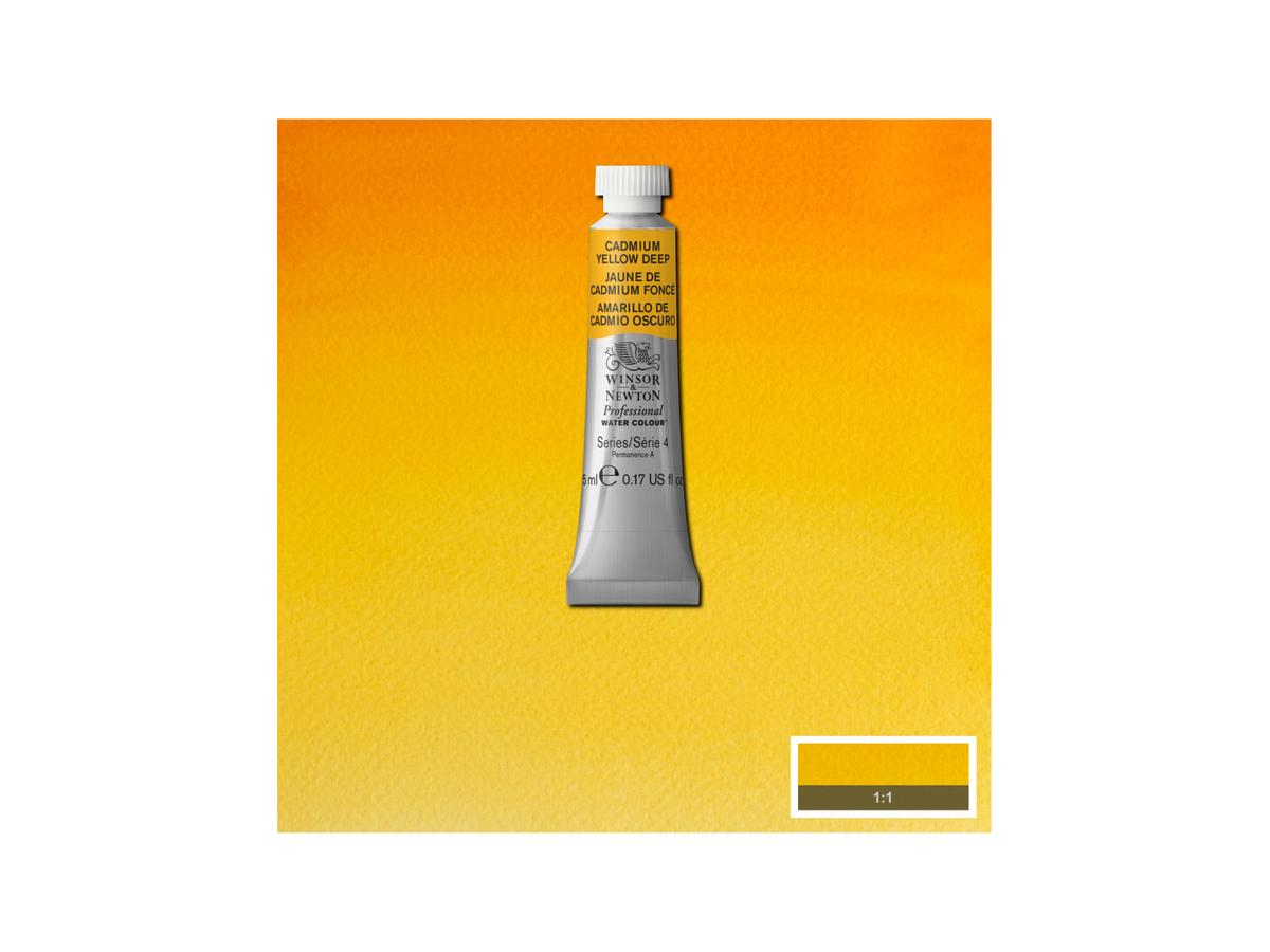 WINSOR & NEWTON AQUARELLFARBE 5ML 111 KADMIUMGELB DUNKEL 1