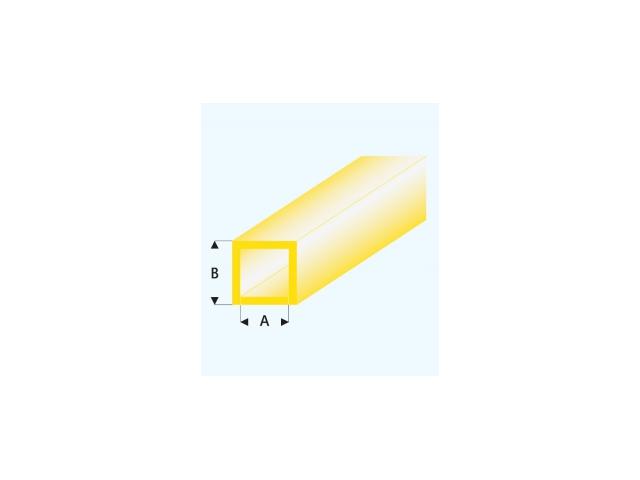 PROFIL VIERKANTROHR GLASKLAR GELB  (A=)2,0X3,0MM 33CM 432-53/3 1