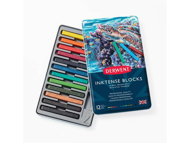 DERWENT INKTENSE BLOCK AQUARELL 12 FARBEN 1