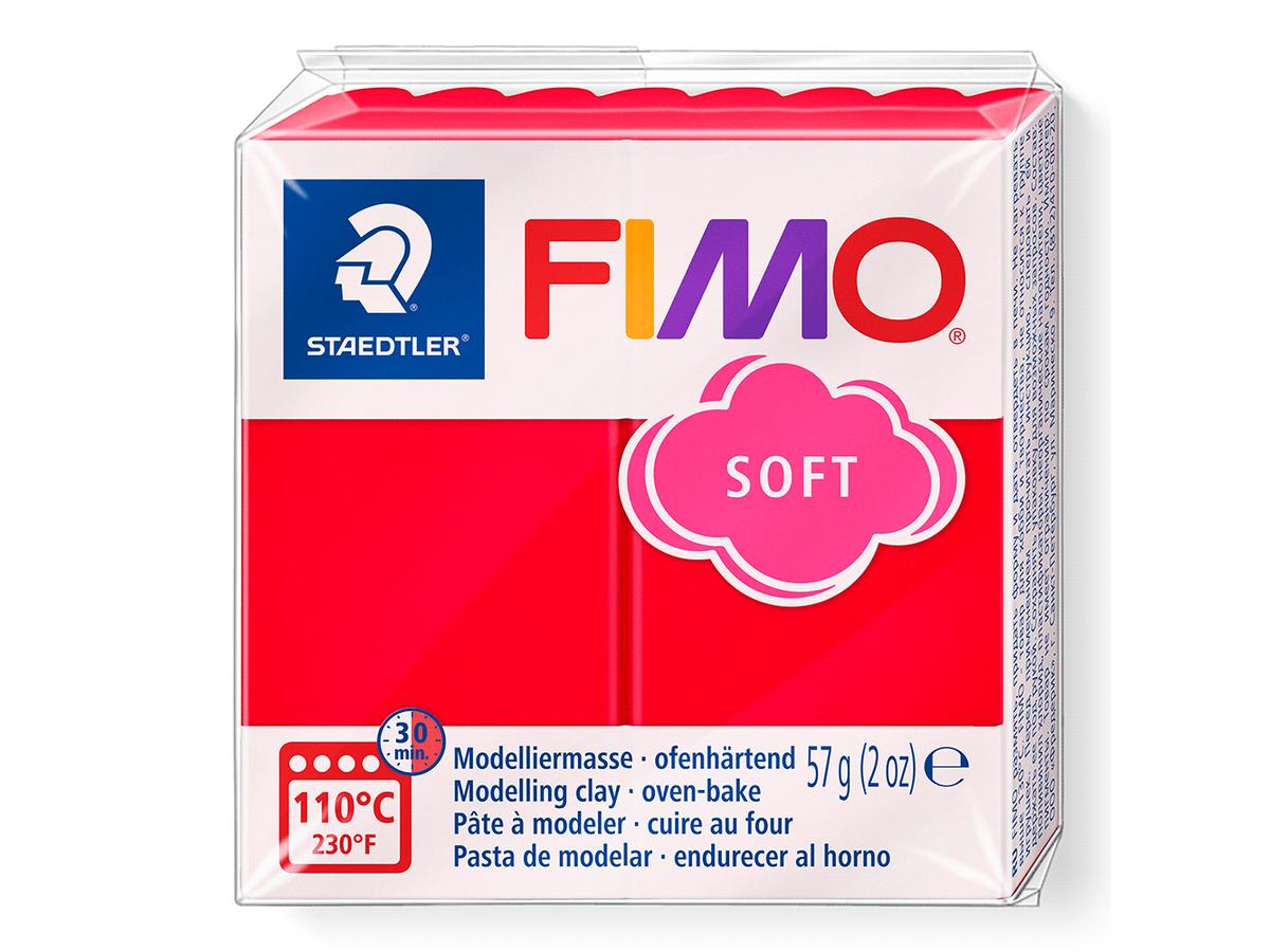 FIMO SOFT MODELLIERMASSE 57 GRAMM  INDISCH ROT 1