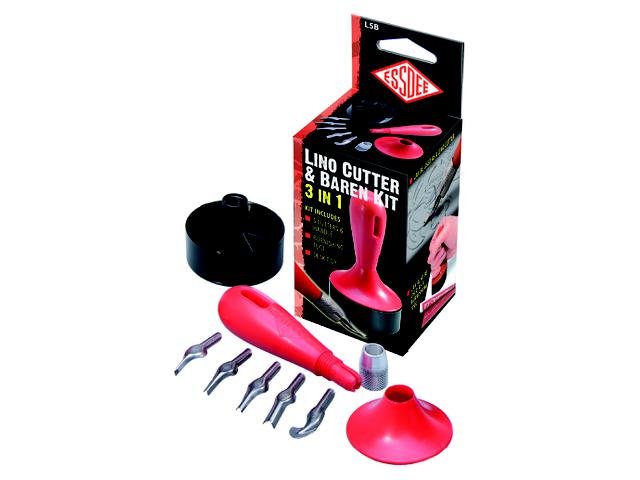 ESSDEE LINOSET/STEMPELSET + HANDVAT MET RESERVOIR VOOR MESJES 1