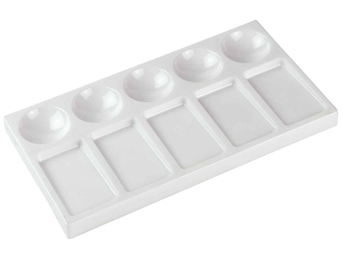 FARBMISCHSCHALE 10 FÄCHER   5 X RUND, 5 X RECHTECKIG 1