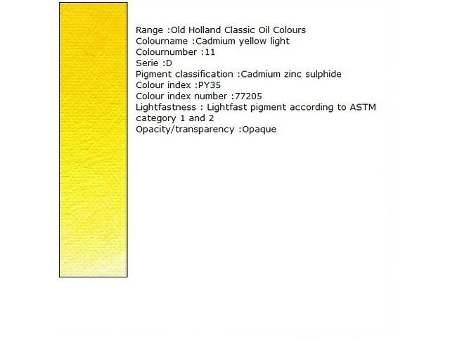 OLD HOLLAND ÖLFARBE D011 125ML CADMIUM YELLOW LIGHT 1