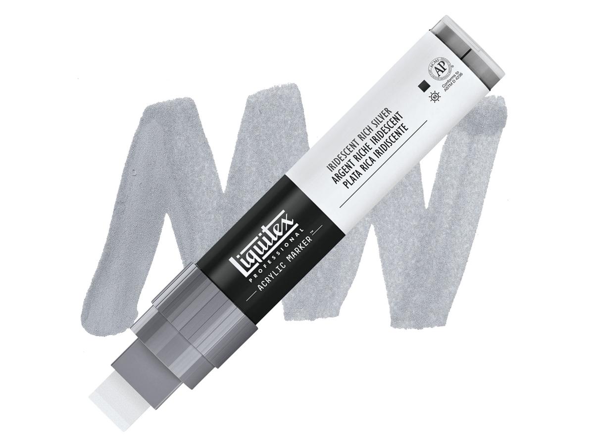 LIQUITEX ACRYL MARKER 0239 15MM IRIDESCENT RICH SILVER 1