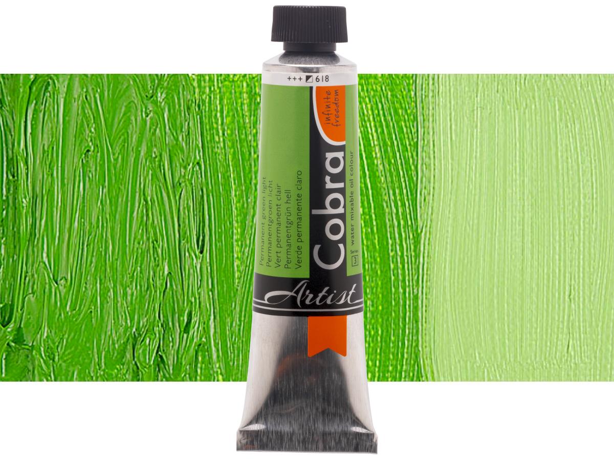 COBRA ARTIST WASSERVERMALBARE ÖLFARBE 40ML 618 PERMANENTGRÜN HELL 1