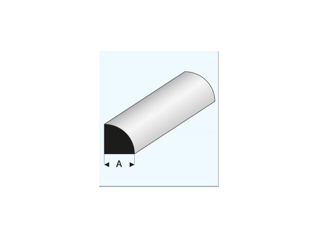PROFIL VIERTELRUND MASSIV WEISS (A=)2,0MM 1METER 402-54 1
