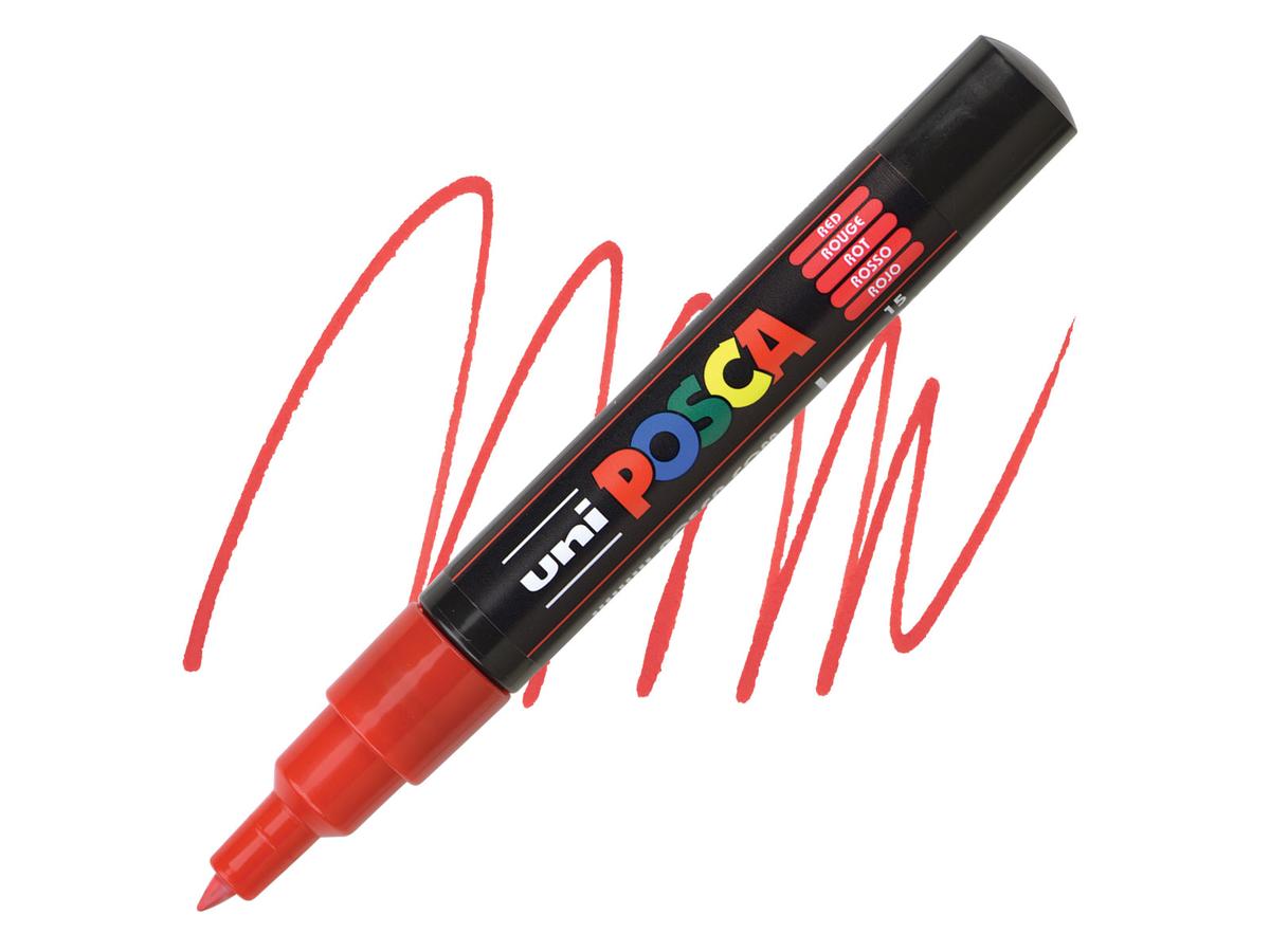 UNI POSCA PC1MCR ROT EXTRA FEIN 1
