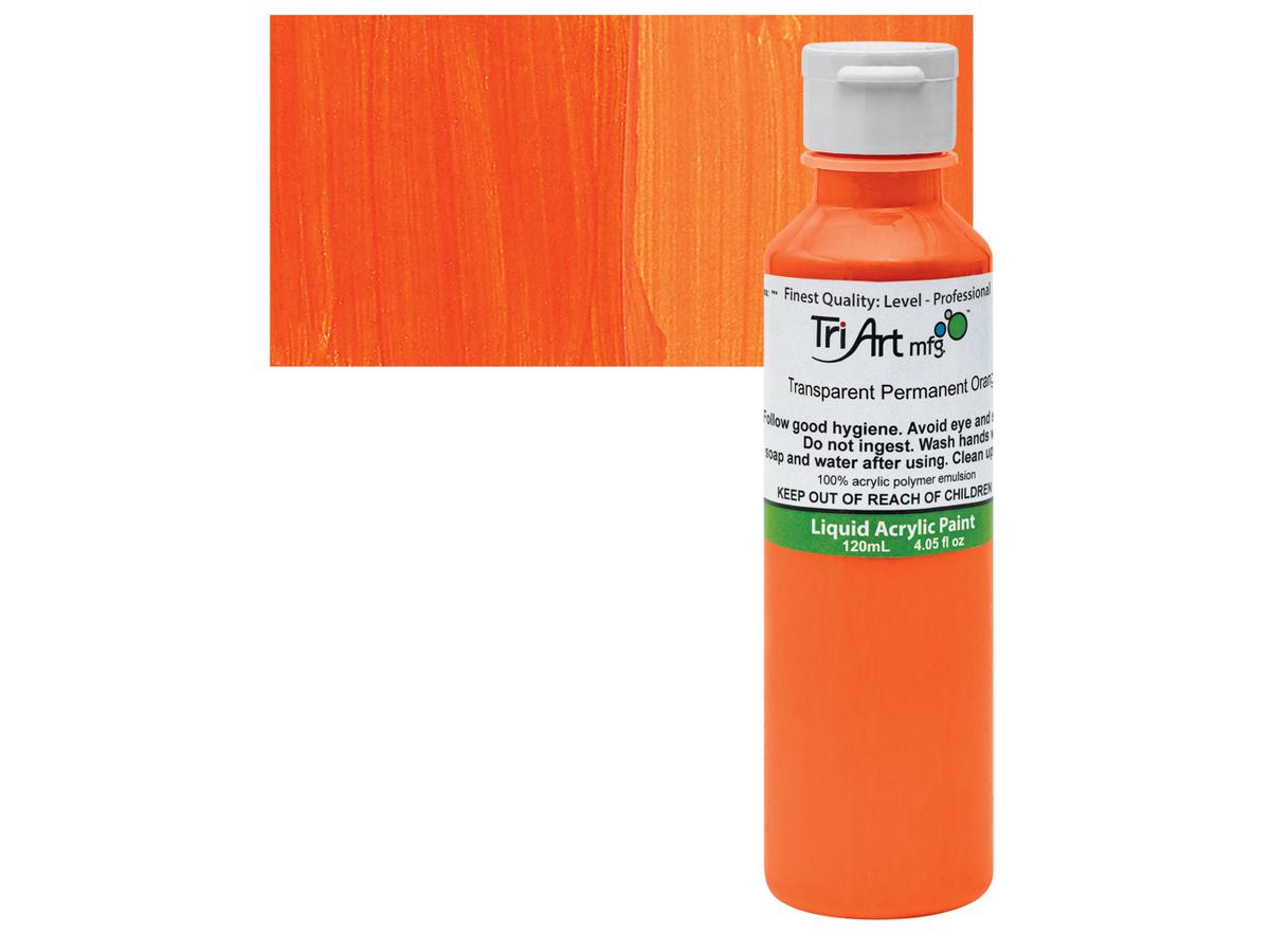TRI-ART LIQUID 120ML 610 S6 TRANSPARENT PERMANENT ORANGE 1