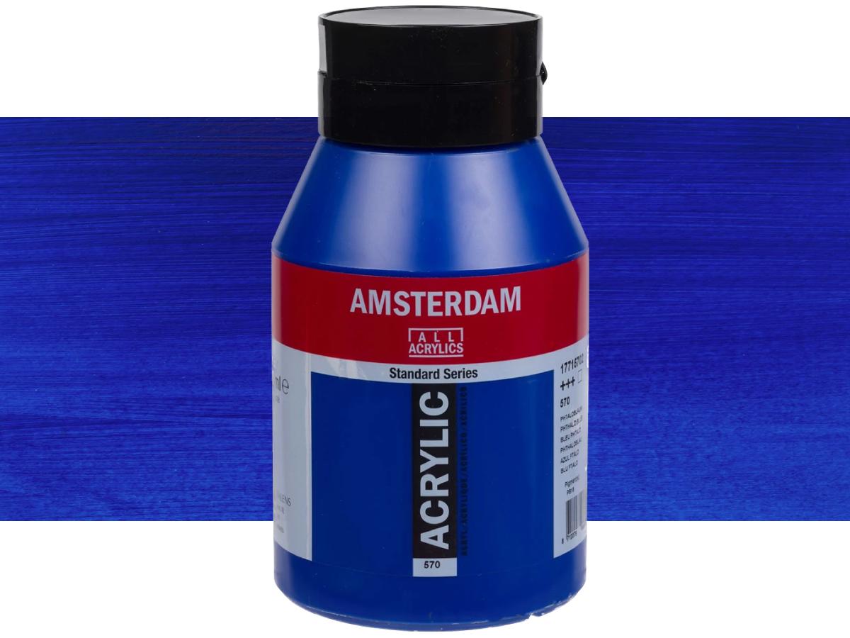 TALENS AMSTERDAM STANDARD ACRYL 1LTR 570 PHTHALOBLAU 1