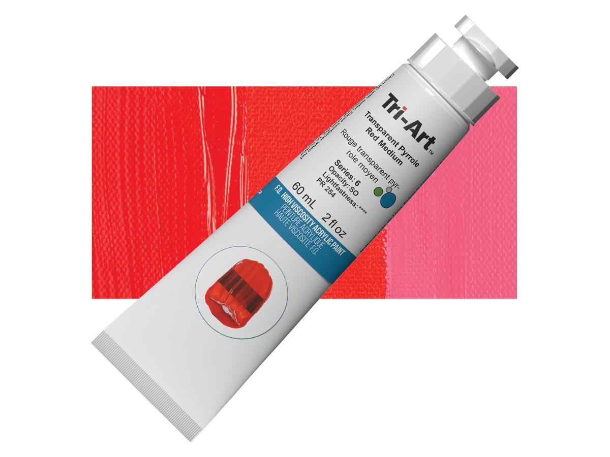TRI-ART ACRYLFARBE 60ML S6 PYRROLROT TRANSPARENT MEDIUM 1