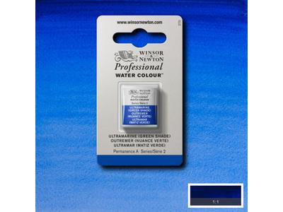 WINSOR & NEWTON AQUARELLFARBE 1/2NAPF 667 ULTRAMARIN GRÜNTON 1