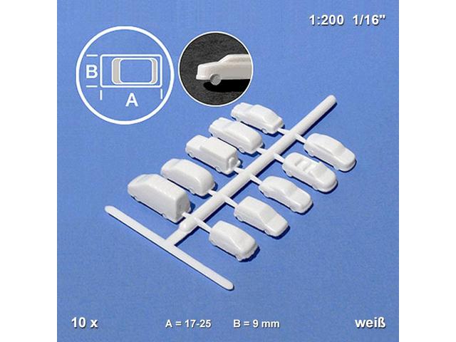 1:200 AUTOS, 10 TYPEN (10 PCS)
 1
