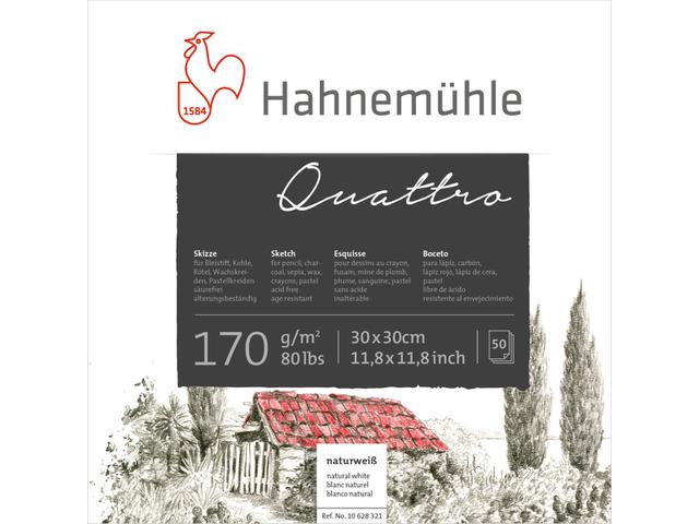 HAHNEMÜHLE QUATTRO ZEICHENBLOCK 170G/M² 30X30 1