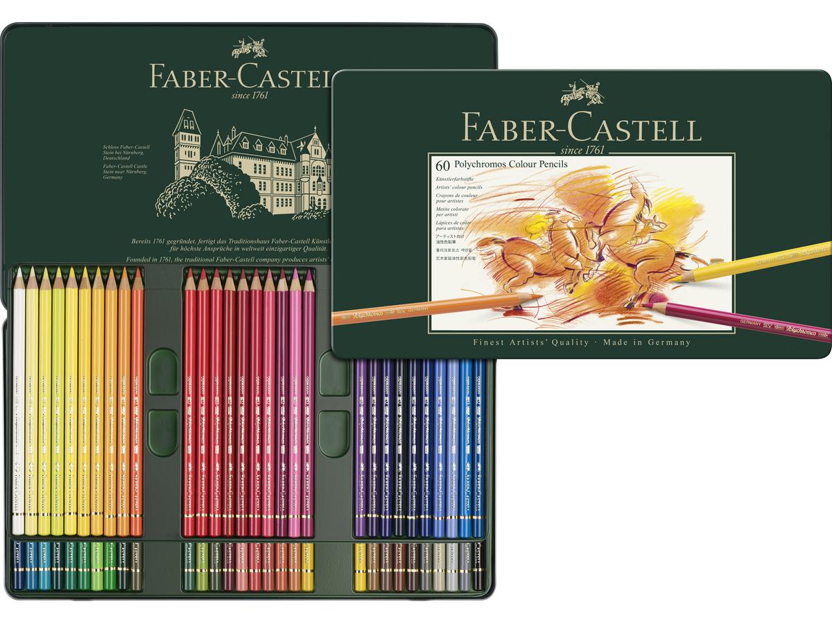FABER-CASTELL POLYCHROMOS KÜNSTLER-FARBSTIFTE 60 FC-110060 1