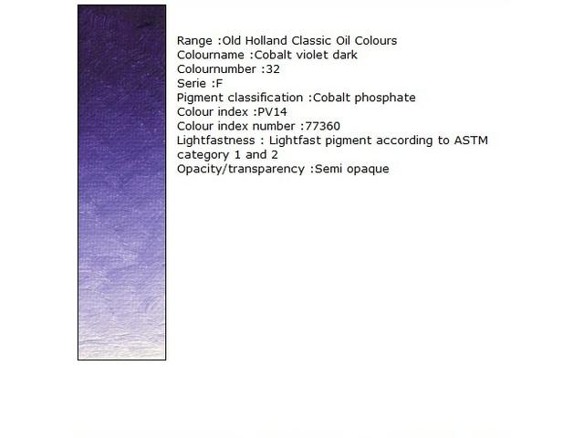 OUD HOLLAND ÖLFARBE F032 225ML COBALT VIOLET DARK 1