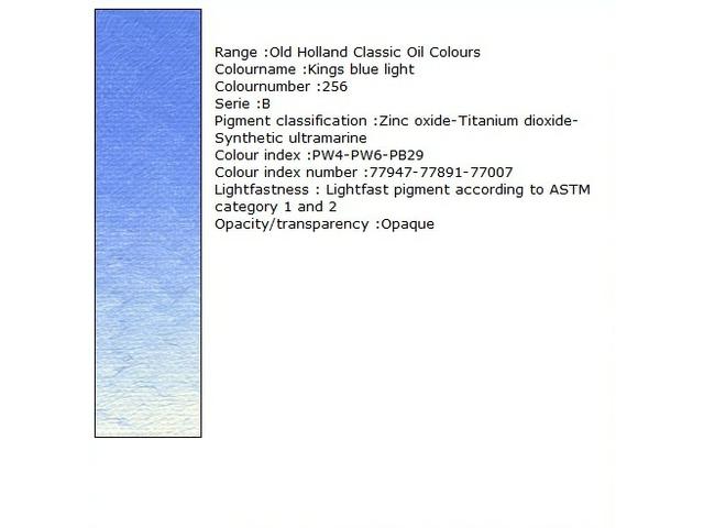 OLD HOLLAND ÖLFARBE B256 225ML KING'S BLUE LIGHT 1