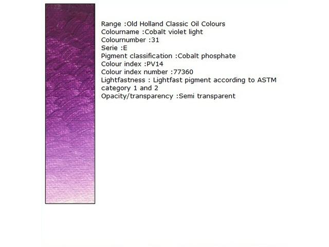 OLD HOLLAND ÖLFARBE E031 225ML COBALT VIOLET LIGHT 1