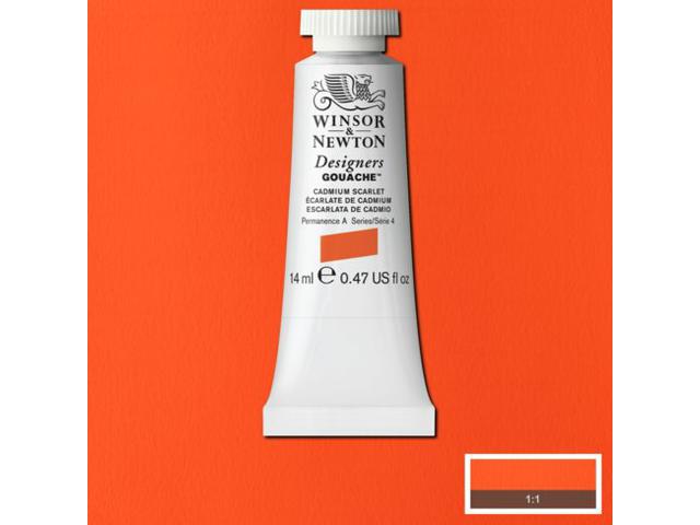 WINSOR & NEWTON DESIGNERS GOUACHE 14ML 106 CADMIUM SCARLET 1