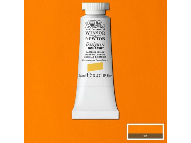 WINSOR & NEWTON DESIGNERS GOUACHE 14ML 108 CADMIUM YELLOW 1