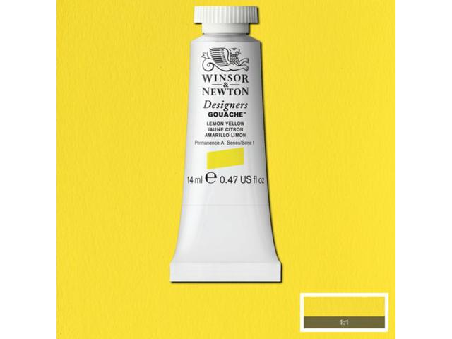 WINSOR & NEWTON DESIGNERS GOUACHE 14ML 345 LEMON YELLOW 1