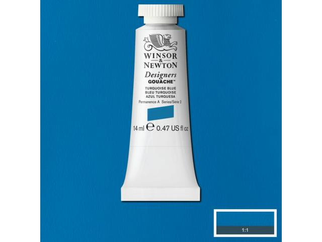 WINSOR & NEWTON DESIGNERS GOUACHE 14ML 656 TURQUOISE BLUE 1