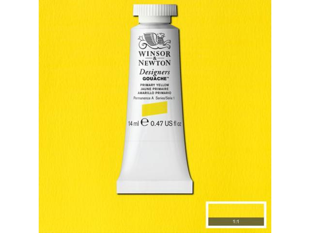WINSOR & NEWTON DESIGNERS GOUACHE 14ML 527 PRIMARY YELLOW 1