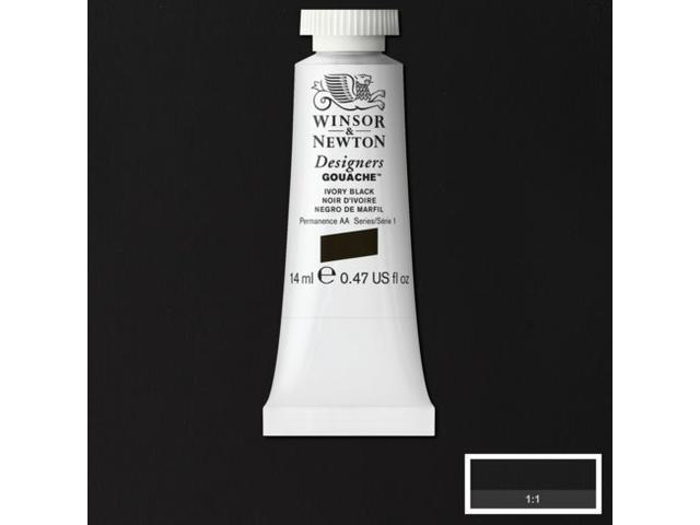 WINSOR & NEWTON DESIGNERS GOUACHE 14ML 331 IVORY BLACK 1