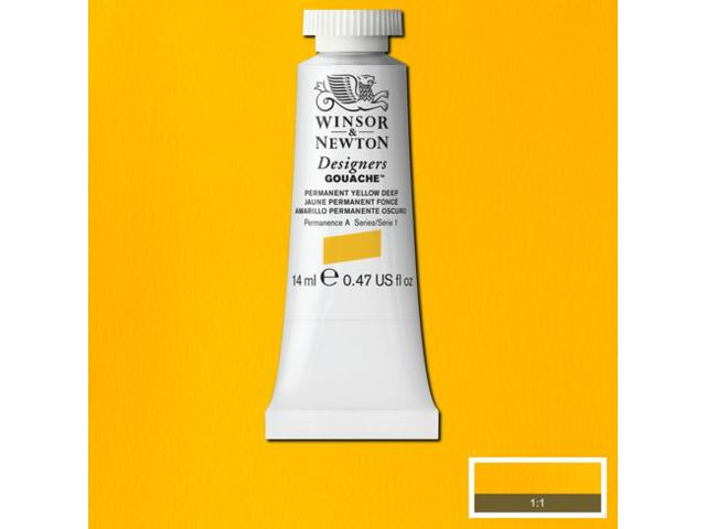 WINSOR & NEWTON DESIGNERS GOUACHE 14ML 508 PERMANENT YELLOW DEEP 1