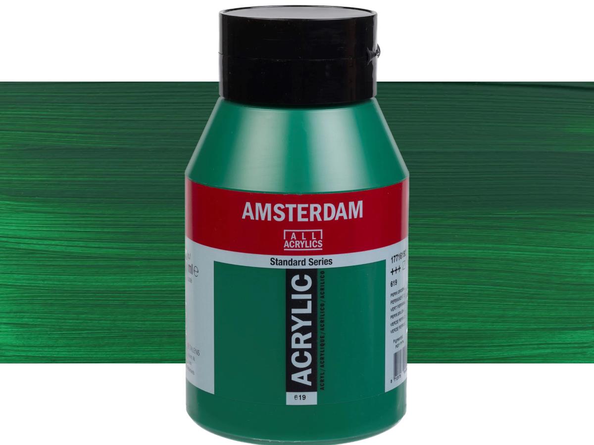 TALENS AMSTERDAM ACRYLVERF 1000ML 619 PERMANENT GROEN DONKER 1