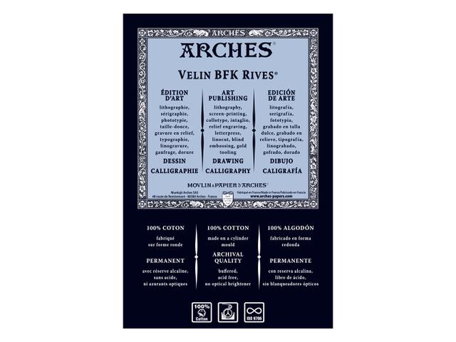 ARCHES VELIN BFK RIVES TIEFDRUCKPAPIER BLATT 250GRAMM 56X76CM 1
