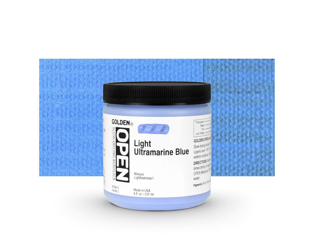 GOLDEN OPEN ACRYLIC 237ML 7566 S2 OPEN LIGHT ULTRAMAR. BLUE 1