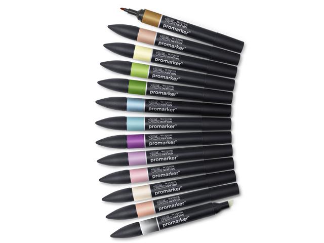 WINSOR & NEWTON PROMARKERSET MANGA FANTASY 12X+1BLENDER 1