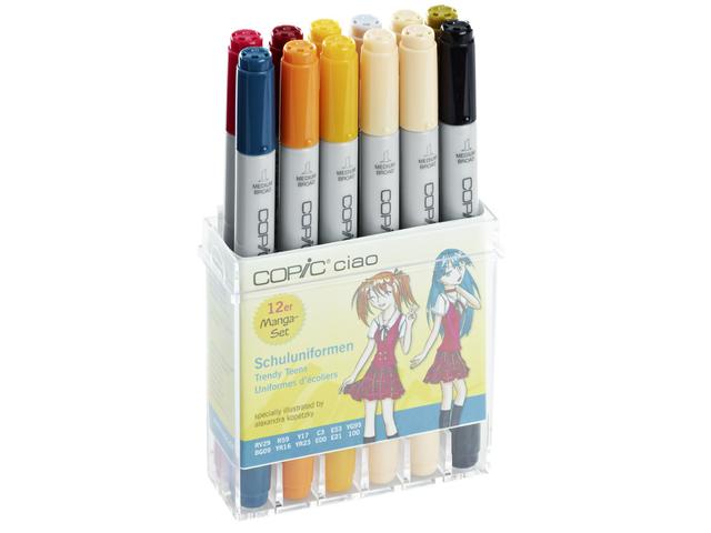 COPIC CIAO MARKERSET SCHOOL UNIFORM 12 STÜCK 1