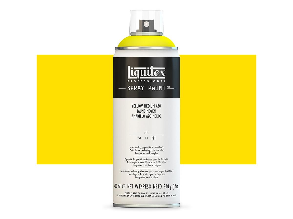 LIQUITEX SPRAY PAINT 400ML YELLOW MEDIUM AZO 1