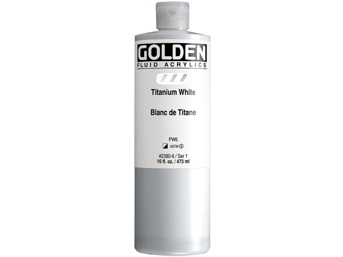 GOLDEN FLUID ACRYL 473ML S1 380 TITANWEIß 1
