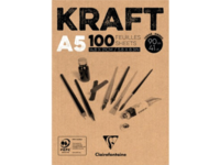 CLAIREFONTAINE KRAFT SKIZZENBLOCK A5 90G 100 BLÄTTER