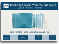 BAOHONG AQUARELLPAPIER CLASSIC BLOCK 12,5X18CM MEDIUM 20 BLATT