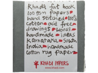 KHADI INDIA HADERNPAPIER FAT BOOK 21X21CM 100GRAMM 96 SEITEN WEISS RAU