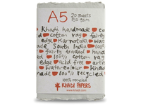 GREY RAG PAPER HANDGESCHÖPFT A5 150G MEDIUM 20 BLATT LIGHT GREY