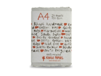 GREY RAG PAPER HANDGESCHÖPFT A4 150G MEDIUM 20 BLATT LIGHT GREY