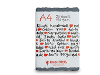 GREY RAG PAPER HANDGESCHÖPFT A4 150G MEDIUM 20 BLATT DARK GREY