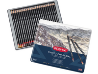DERWENT TINTED CHARCOAL SET 24X