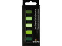 REMBRANDT SOFTPASTEL SET LUSH GREENS HALBE KREIDEN 5X