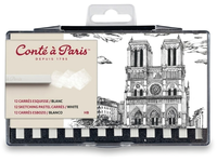 CONTÉ À PARIS CARRÉ PASTELLKREIDEN SET BLANC HB 12X