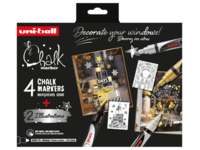 UNI-BALL UNI-BALL CHALK MARKER SET SCANDINAVISCH 4X  OP=OP