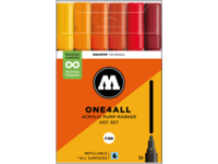 MOLOTOW ONE4ALL MARKERSET 227HS 4MM HOT 6X