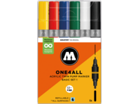 MOLOTOW ONE4ALL MARKERSET TWIN 1,5+4MM BASIC 1 6X