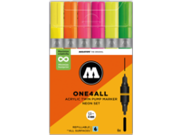 MOLOTOW ONE4ALL MARKERSET TWIN 1,5+4MM NEON 6X